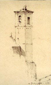 1909 - Campanile della chiesa di San Domenico a Orvieto